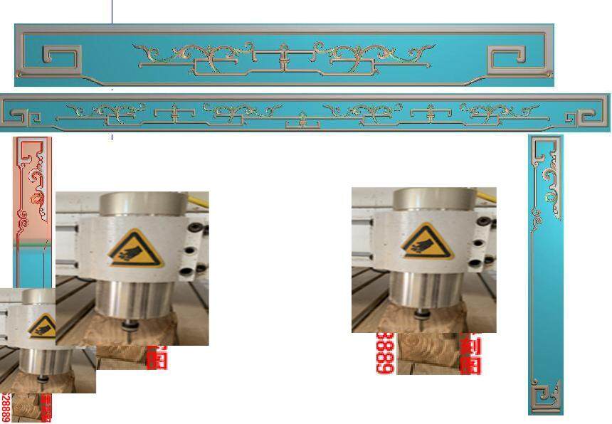 Dining table tooth plate foot dining table foreign flower hoarding fine carving map jdp relief map grayscale map wood carving map computer engraving