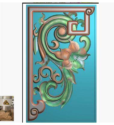 Gray-gray map of gray-size bmp computer mammal corner flower carving gray chart of European flower bookcase for table