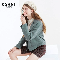 Áo len nữ mùa thu 2017 phiên bản mới của Hàn Quốc áo khoác len nữ ngắn đoạn cashmere phù hợp với áo len cổ áo - Áo Hàn Quốc áo dạ choàng nữ dáng dài