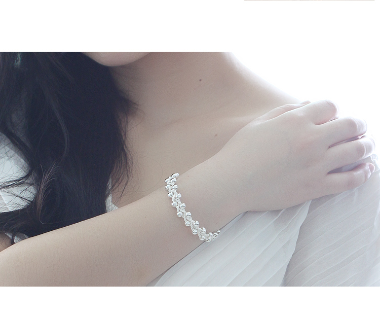 S990 sterling bạc vòng tay sang trọng chuyển bóng mở vòng đeo tay phiên bản tiếng Hàn đơn giản rỗng bạc để gửi quà cho bạn gái vòng tay vàng nam