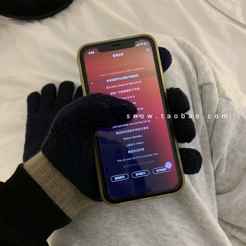 Брендовые утепленные перчатки, удерживающий тепло трикотажный шерстяной комплект для школьников