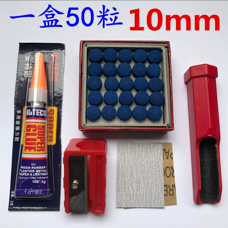 Bi-a da bi-a đầu da 9mm10mm đen 8 bi-da bi-a đầu da