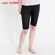 Quần legging mùa hè Han Cai modal mỏng có thể mặc quần 5 điểm an toàn eo cao là quần mỏng chống sáng an toàn