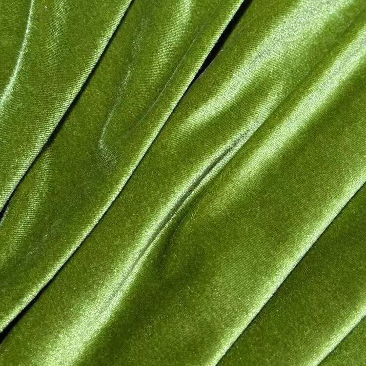 Wedding Backdrop Thickened Gold Velvet Four-Way Stretch Velvet Fabric Wedding Curtains Avocado Green Tablecloth Velvet