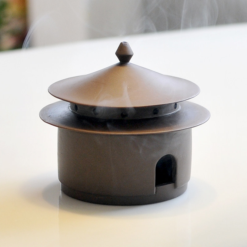 Weis Weishi Palace purple sand creative incense furnace ceramic antique aromatherapy furnace room ring incense stove sandalwood tower incense oven