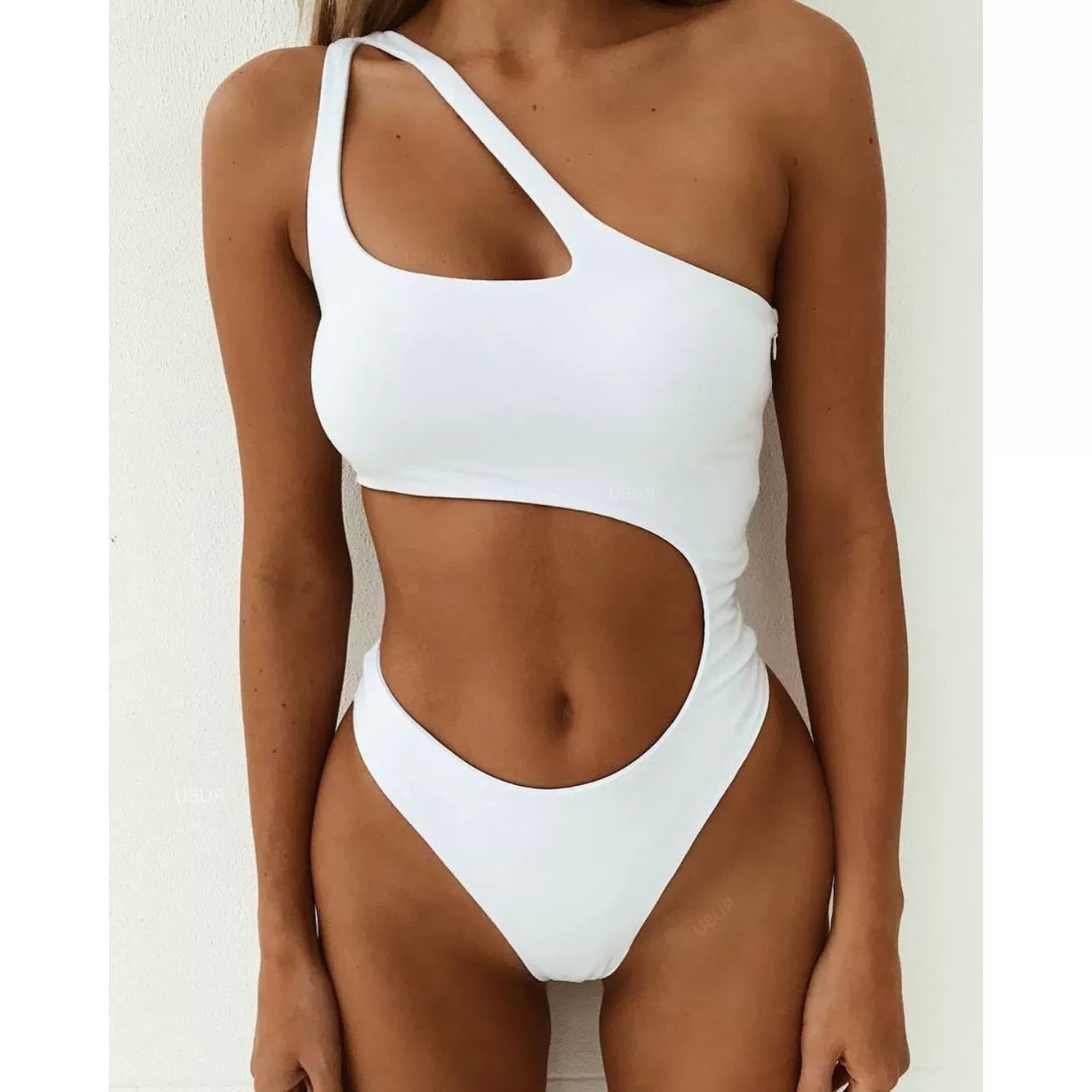 Áo tắm nữ 2019 mới gợi cảm tụ tập áo tắm bikini không đều - Bộ đồ bơi One Piece