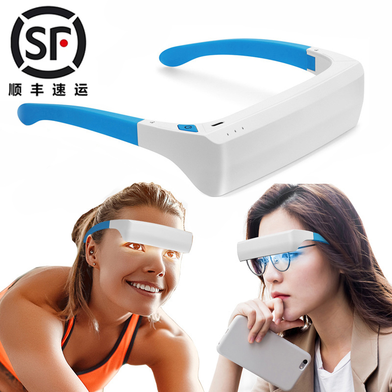 Sad Light Therapy Glasses Rechargeable to Relieve Seasonal Depression Blue Light White Light Wearable Anti-Depression Device