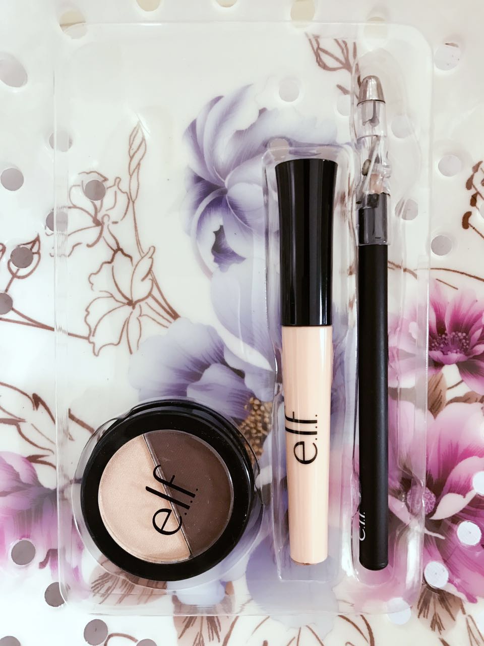 Hoa Kỳ ELF e.l.f Makeup Foundation + Bút kẻ mắt + Bộ trang điểm mắt B tối màu Bộ 3 miếng chì kẻ mày innisfree