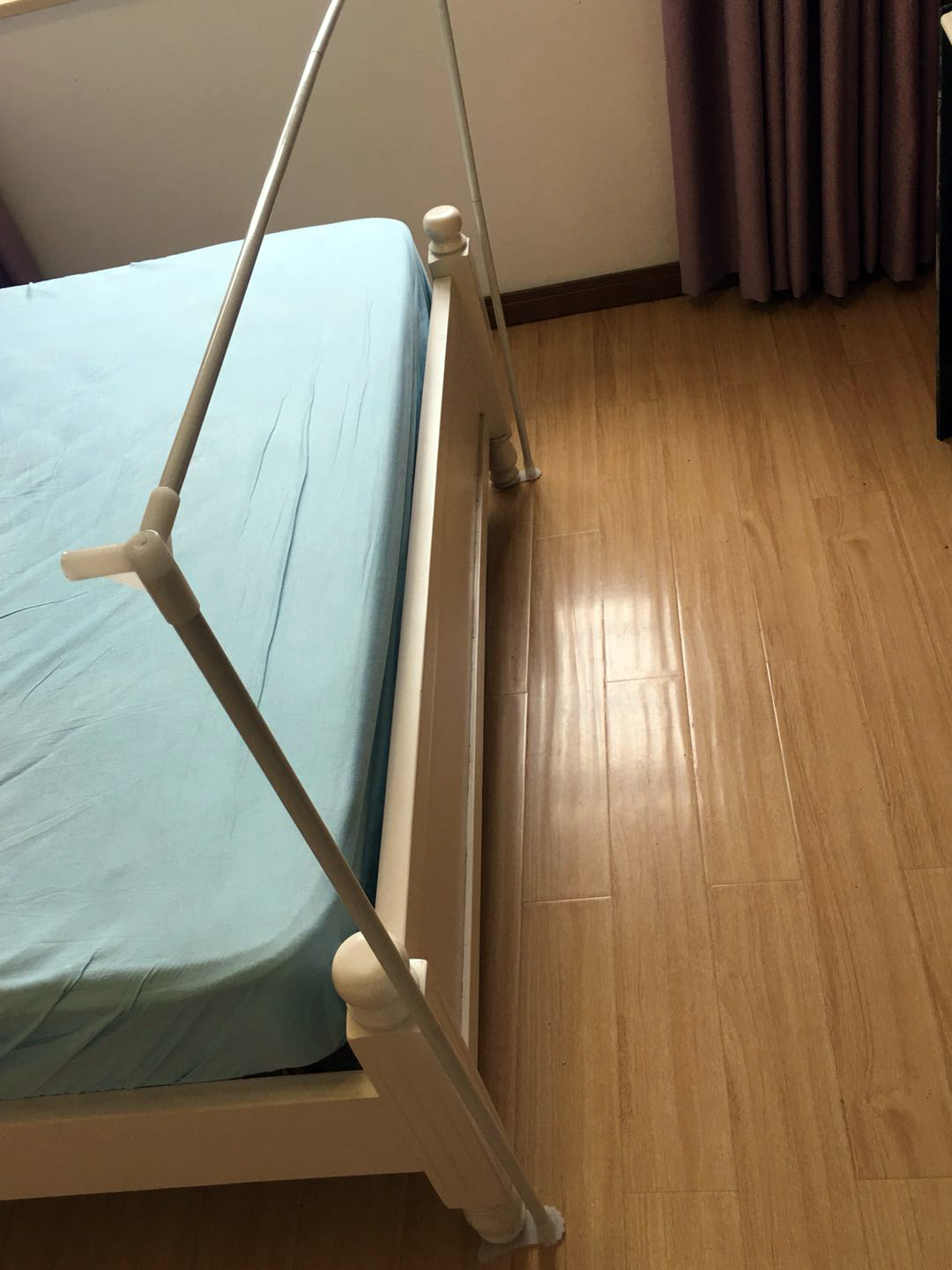 Cuối giường giăng mùng lưới kệ lớp vỏ khung 1.2 / 1.5 / 1.8m chúa INS trang trí phòng trẻ em - Lưới chống muỗi mùng bung gấp gọn