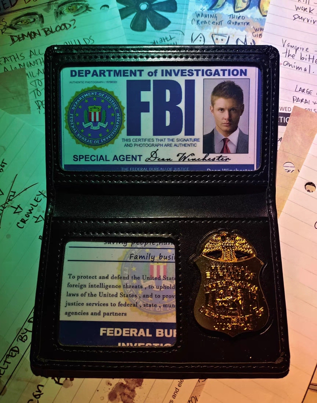 Supernatural Fbi Metal Badge Id Card Holder Spn Character Wallet Cosplay Trendy Dean Style Supernatural Fbi Metal Badge Id Card Holder Spn Character Wallet Cosplay Trendy Dean Style