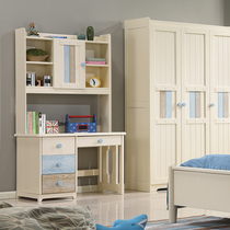  Desk bookshelf combination bookcase All-in-one desk Simple modern home student writing desk Bedroom computer desktop desk