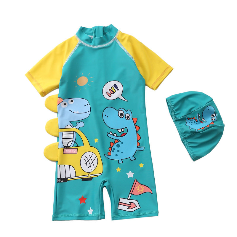 Boy's swimsuit one-piece dinosaur Swimsuit Beach sunscreen baby children's swimsuit
