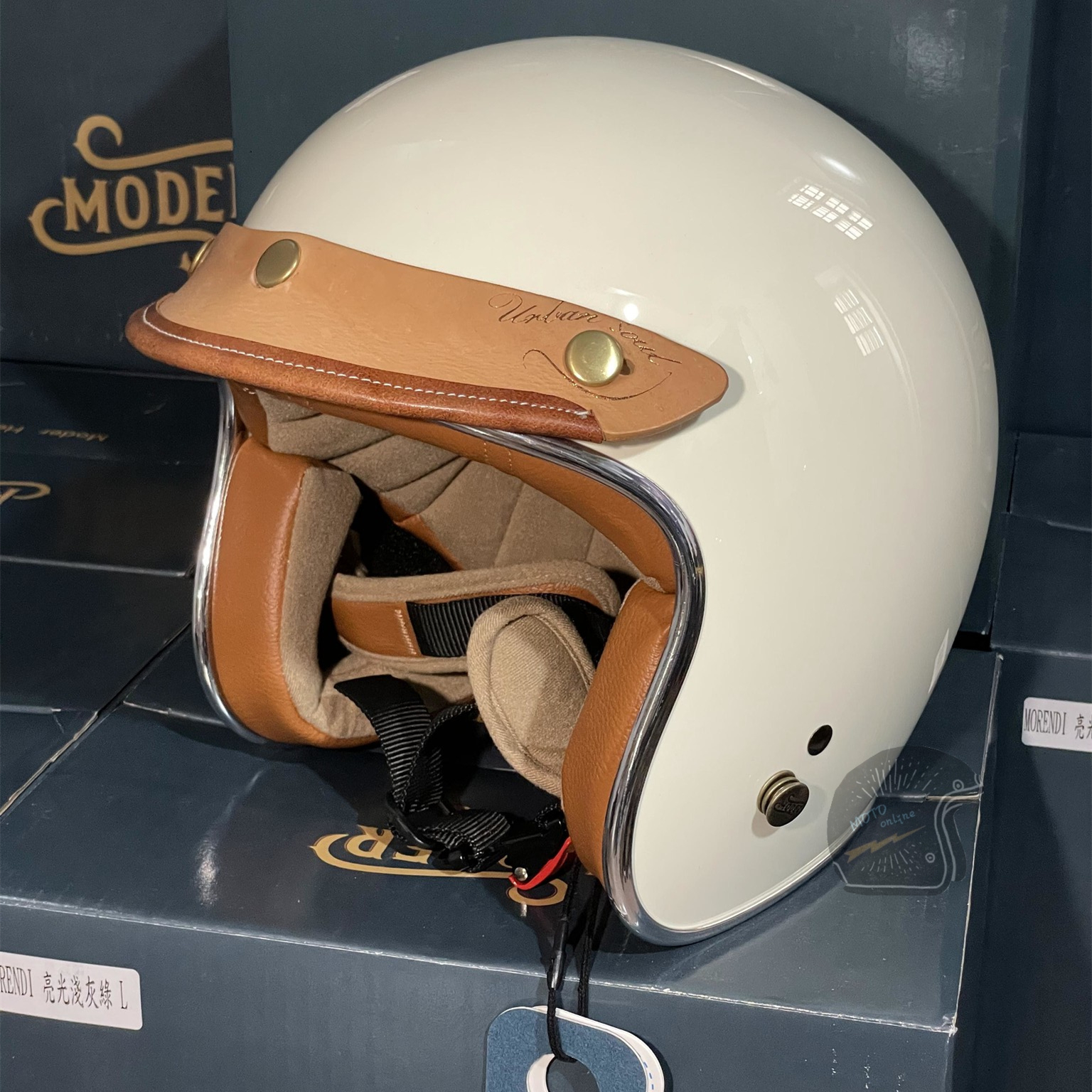 Taiwan MODER Mode Retro 3 4 Safety Halley Jiango Pedal Couple Motorcycle Commuter Helmet