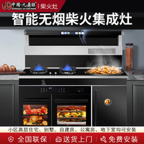 新款柴火集成灶一体灶家用新型新农村烧柴燃气智能无烟集成柴火灶
