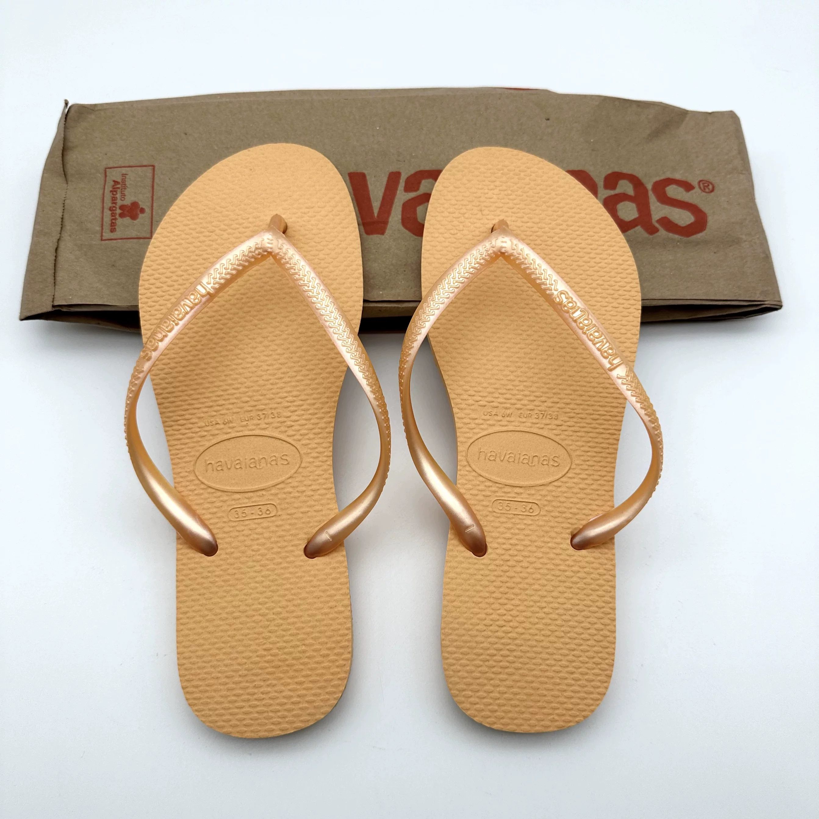 Бразильские шлепанцы havaianas Havana, классические, узкие женские, Victoria's Secret, розовый однотонный цвет, тонкий ремешок, нескользящие сандалии и тапочки