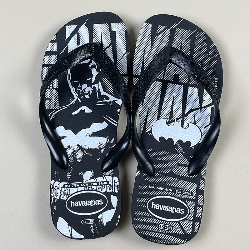 Домашние шлепанцы Havana Havaianas новые DC Superman Batman летом пляжные слипоны мужские антискольжение