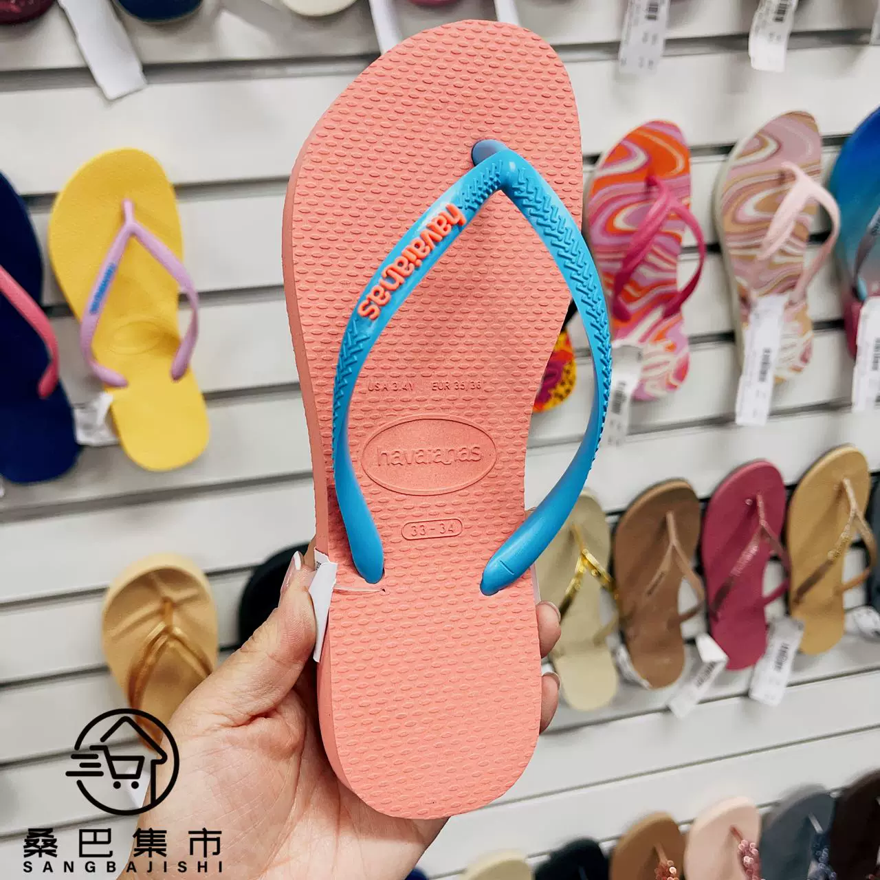 Смесь Бразилии Havaianas Slim пляжная нескользящая обувь женские балетки с низким основанием