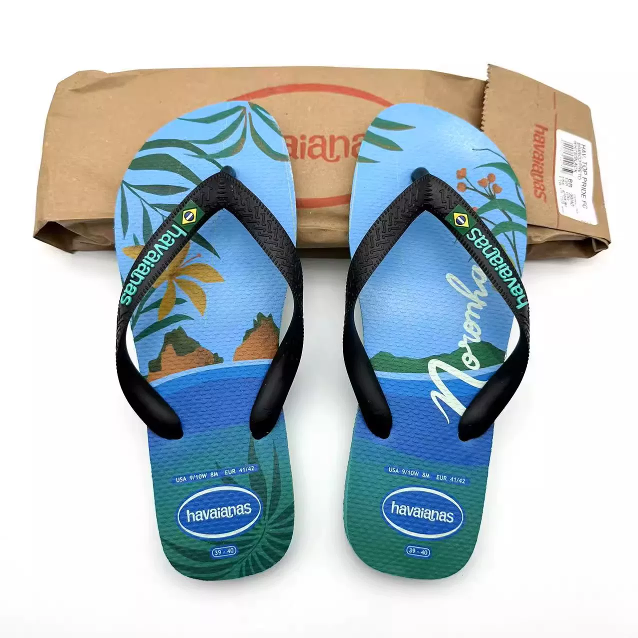 2024 Brazil Havaianas Havana Принт Лицо человека Драг Мужчины и Женщины Девятый Нескользящие Тапочки Весна и Лето