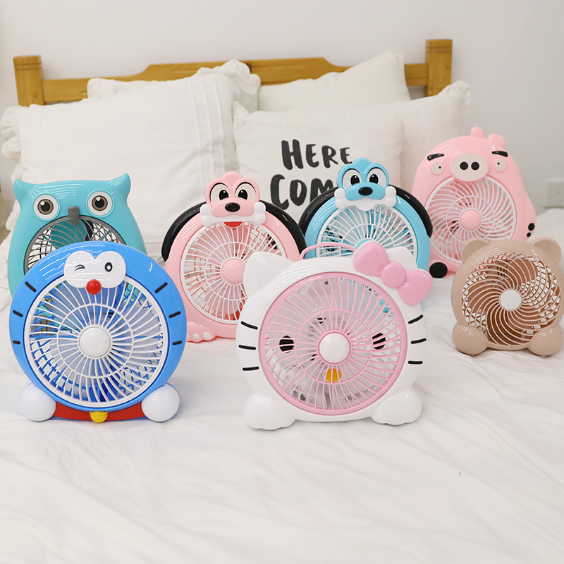 quạt cây hơi nước Phim hoạt hình nhỏ quạt ký túc xá sinh viên mini giường quạt máy tính để bàn hộ gia đình dễ thương trẻ nhỏ câm quạt điều hòa cũ điện máy xanh