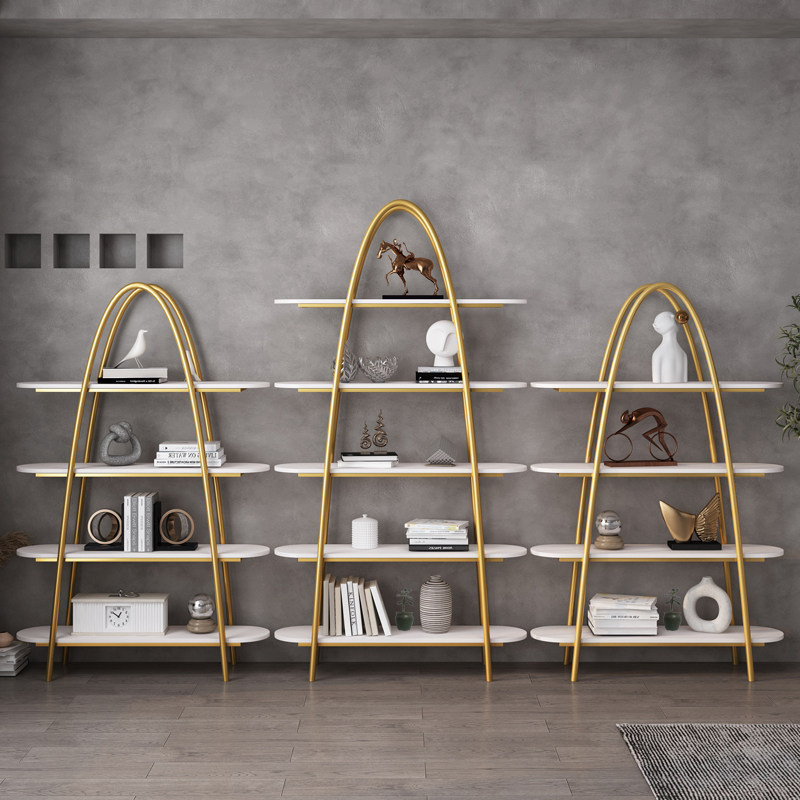 Net red light extravagant shelf modern minimalist creative partition shelf The floor multilayer iron art containing Nordic ins