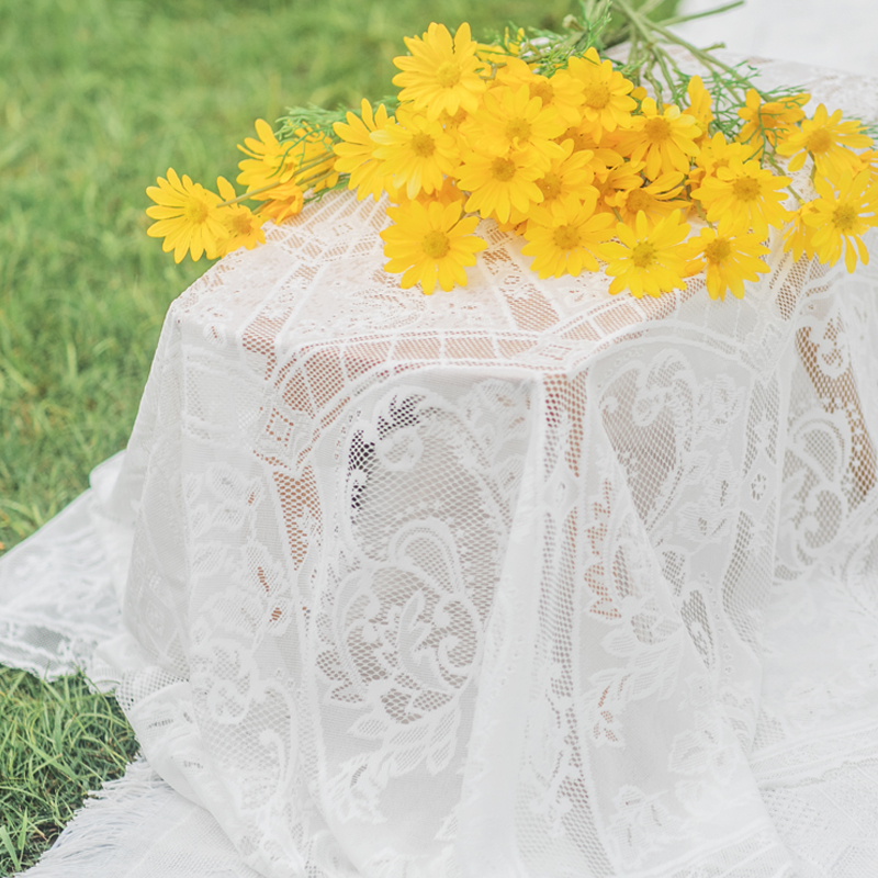 Handmade lace tablecloth cushion tea couch TV cabinet cover American retro-piece rectangular tablecloth