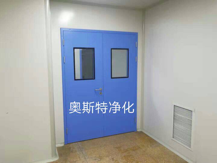 Mechanism custom steel door clean room dust-free workshop galvanized purification door steel airtight door rock wool clean door