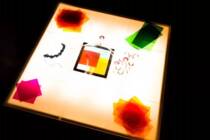 (Reggio light and Shadow) light and Shadow Box light table Eyes Toy table Early Education