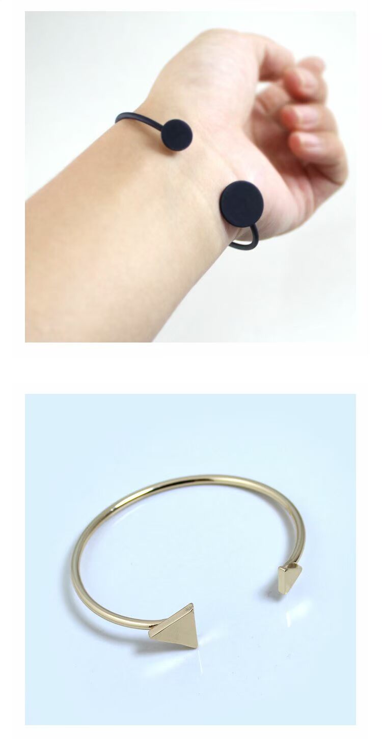 99 carat Châu Âu và Mỹ đơn giản trang sức gió thời trang thương hiệu vàng vòng tay tam giác nam và nữ (PK) vòng tay gỗ sưa