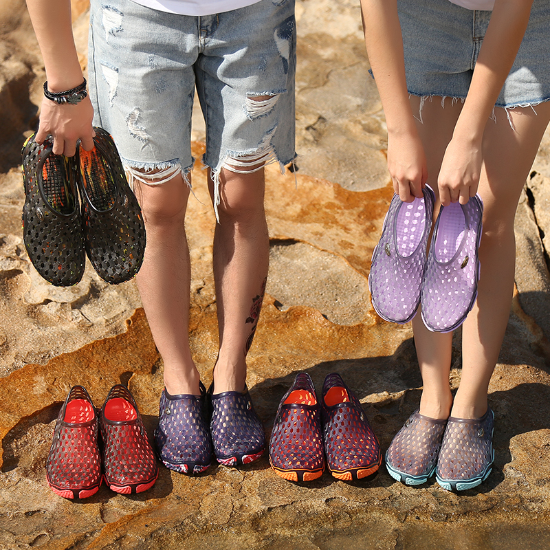Traceability Shoes Women Speed Dry Amphibious Water-related Shoes Summer Breathable Ultra Light Non-slip Seaside Resort Beach Cave Shoes Men