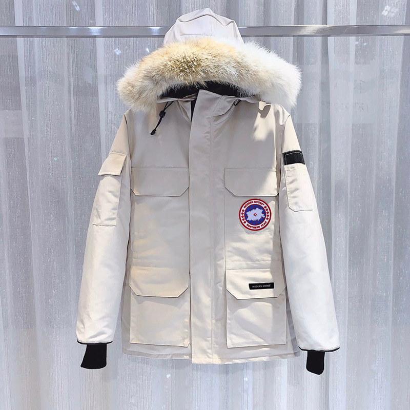 Canadian official Ai Goose down jacket men's expedition medium and long version tooling white duck down couple thickened warm jacket