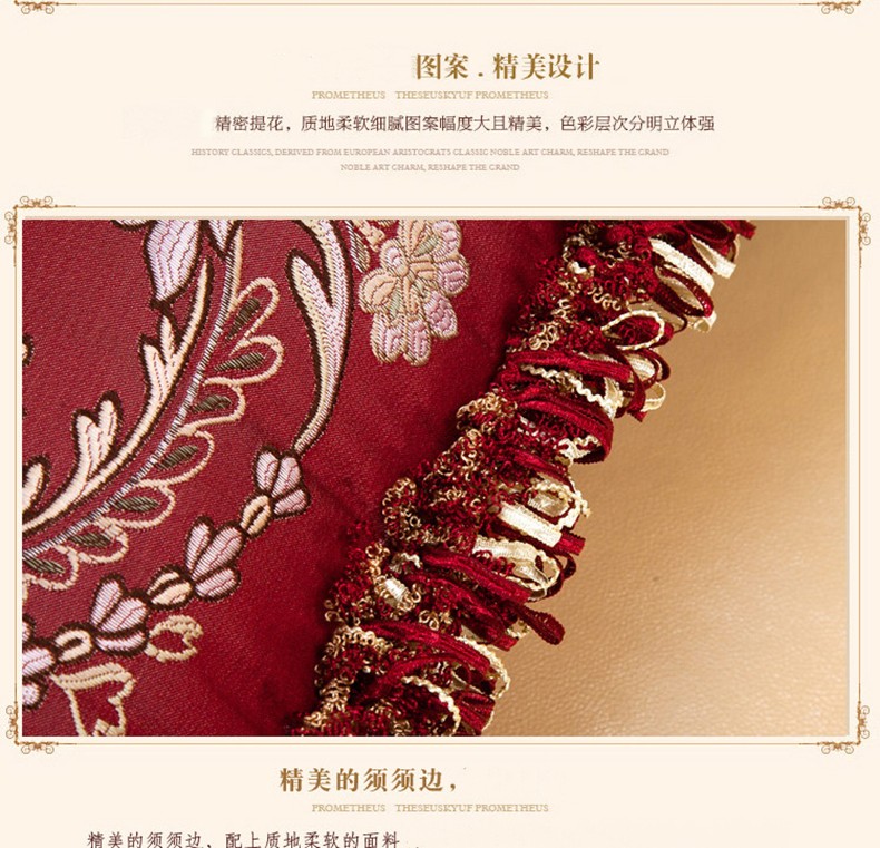 Đệm sofa châu Âu Jacquard để tăng gối kẹo gối Gối quốc gia Trung Quốc mới xi lanh gối / lõi goi tua lung