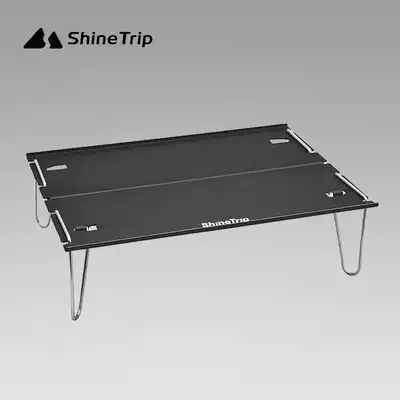 Outdoor barbecue picnic table and chair portable camping beach folding table camping light aviation aluminum alloy table