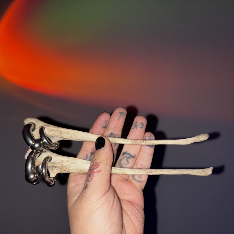 New Chinese-Style Bone Hairpin Y2K Bone Hairpin Witch Hair Accessory Original Dark Style Niche Design Gothic Hairpin