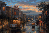 300 500 1000 pieces of adult decompression childrens puzzle fun jigsaw puzzle toy seaside tram