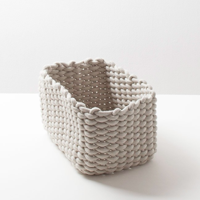 Day Style Containing Basket Cotton Thread Woven Basket Fabric Art Containing Box Miscellaneous Finishing Box Snacks Toy Storage Basket