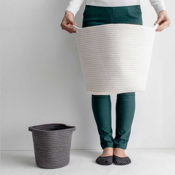 Cotton thread containing basket Woven Basket Dirty Laundry Barrel Snacking Frame Toy Box Cloth Art Baby Inside Clothes Miscellaneous Basket Laundry Basket