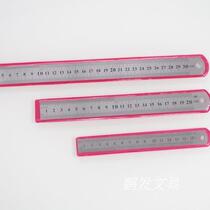 Stainless steel ruler thickening ruler steel plate ruler scale meter inch double-sided scale stainless steel ruler