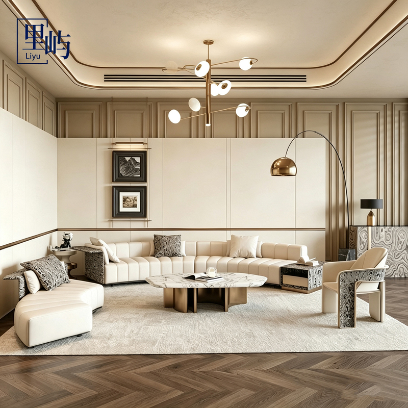 Modern Minimalist Sales Office Curved Sofa Set Beauty Salon Guesthouse Hotel Lobby Clubhouse Reception Negotiation Sofa