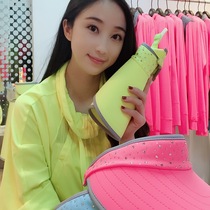  vicki Taiwan direct mail Houyi HOII2018 new lightweight folding sun hat Swarovski crystal