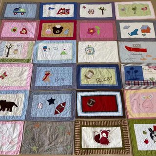 Slightly stained sweat-absorbent pure cotton handmade children's pillowcase