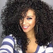 Black Synthetic Wig Curly Afro African Wigs for Women 假发