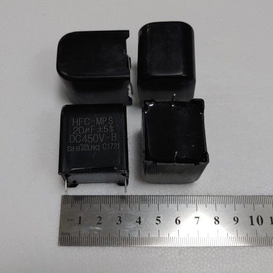 20UF MPS 20UF DC 450V large gold frequency conversion air conditioning 28mm foot distance imported capacitor 450V20UF