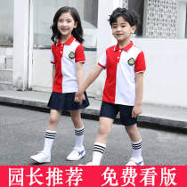 2021 Childrens school uniform set First grade primary school sports summer Kindergarten summer garden uniform Graduation photo class uniform