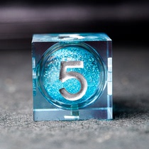 Manual high-definition starred air flow sand blue resin COC dice dice DND dice DND dice original design