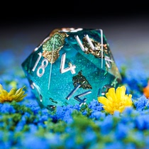 DnD running group dice handmade resin quicksand dice Cthulhu running group Dungeons and Dragons dice 20-sided dice