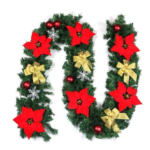 Рождественские украшения 2,7 метра Рождественская ветка из ротанга сосновая посылка с подсветкой дверь подвесное окно оформление сцены в отеле