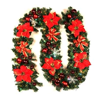 Упаковка из красного декоративного зеленого ротанга длиной 2,7 метра (светодиодная подсветка)