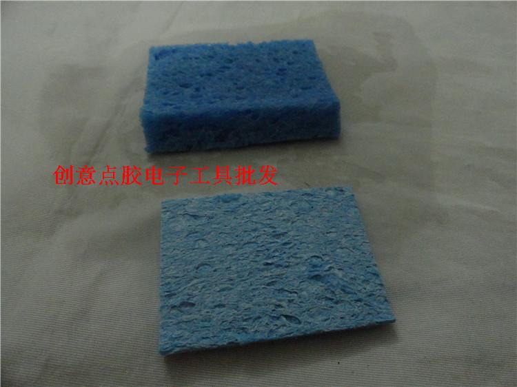 Blue thickened high temperature resistant sponge 35*50*14 absorbent sponge welding cleaning soldering iron tip sponge