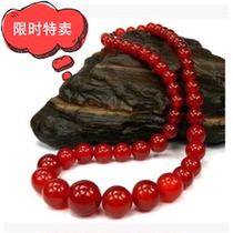 Natural southern red agate necklace tower chain natural chalcedony full meat color Women South Red Tower chain