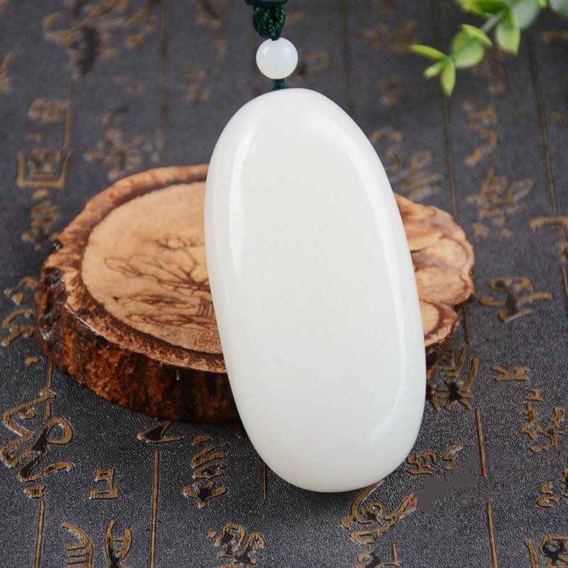 Xinjiang and Tian Yubai Naked Stone Handlebar Piece Shea White Jade Hand Play Piece Jade jade Arfeed handlebar Body Protector